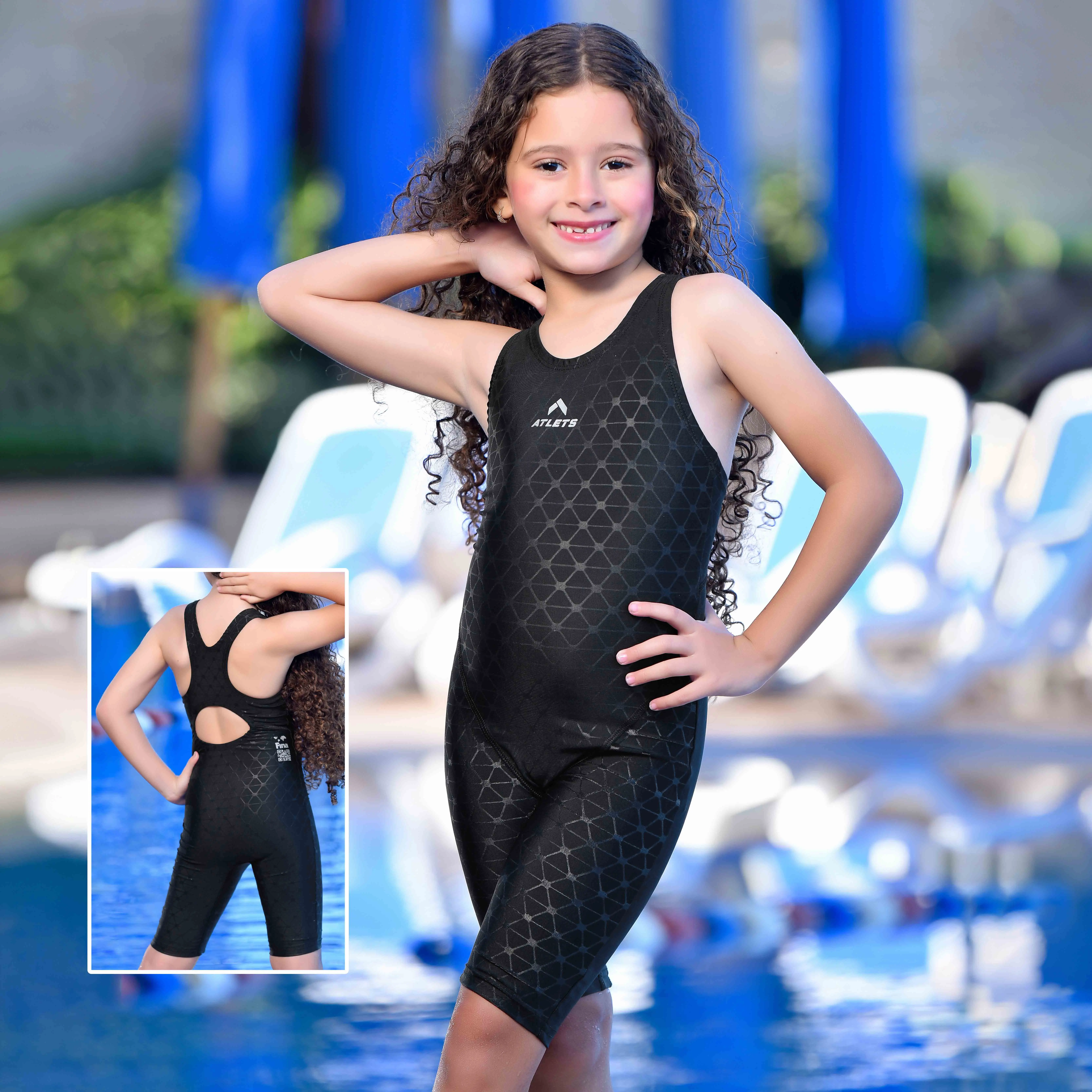 مايوه سباحة بناتي حمالة وشورت OS.16